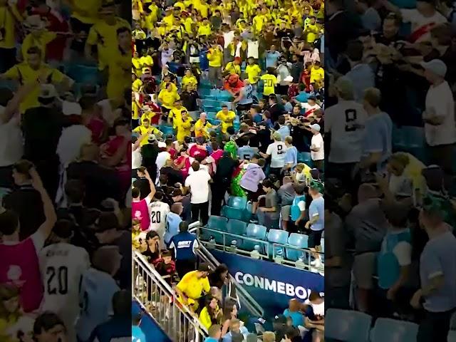 MASSIVE FIGHT Breaks Out in Uruguay vs. Colombia!  #soccer #copa #uruguay