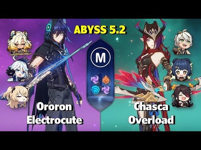 C6 Ororon Electrocute & C2 Chasca Overload - 5.2 Abyss - Floor 12 9 stars - Genshin Impact