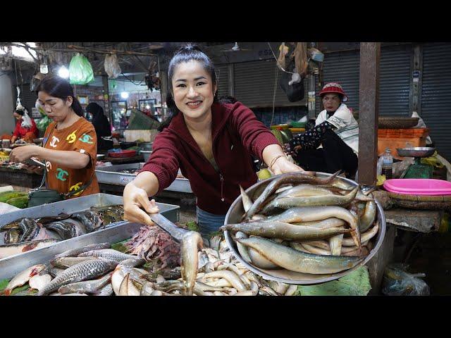 Market show and cooking: Have you ever cooked this fish before? - Yummy river fish cooking