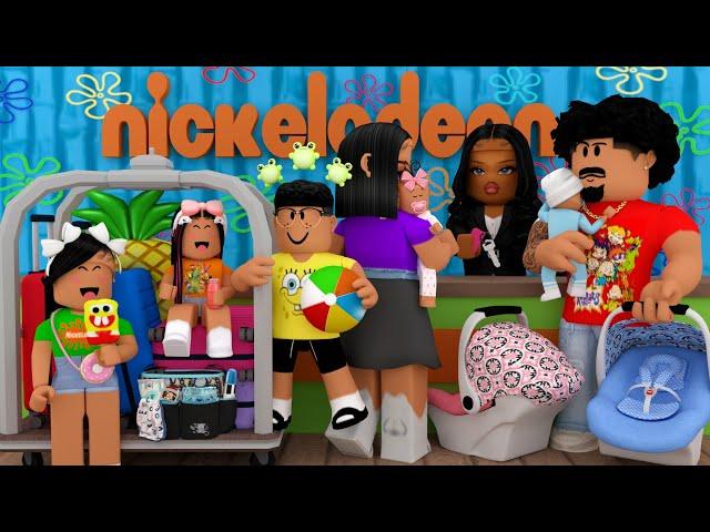 Family vacation to the Nickelodeon resort *last days of summer!!* | Bloxburg Family Roleplay