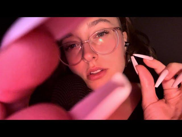 ASMR searching and plucking (lots of mouth sounds and inaudible whispers)