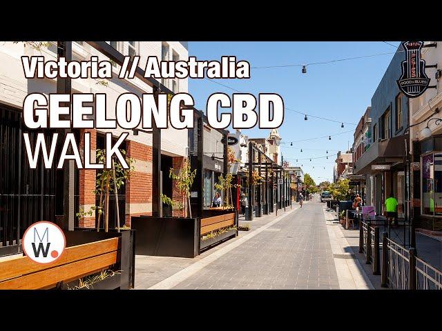 Geelong CBD Walk: Regional Victoria‍️【4k】