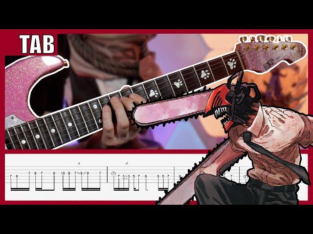 [TAB] Chainsaw man - Op1 Kick back Cover | Guitar Tab | Lesson | Tutorial