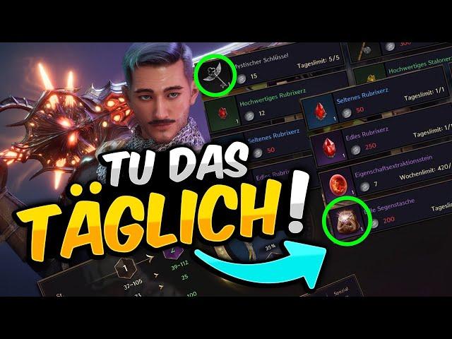 Tägliche/Wöchentliche Checkliste in Throne and Liberty - Starker Fortschritt Tag für Tag | Dailies