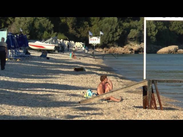 Barbati beach during a sunny October day