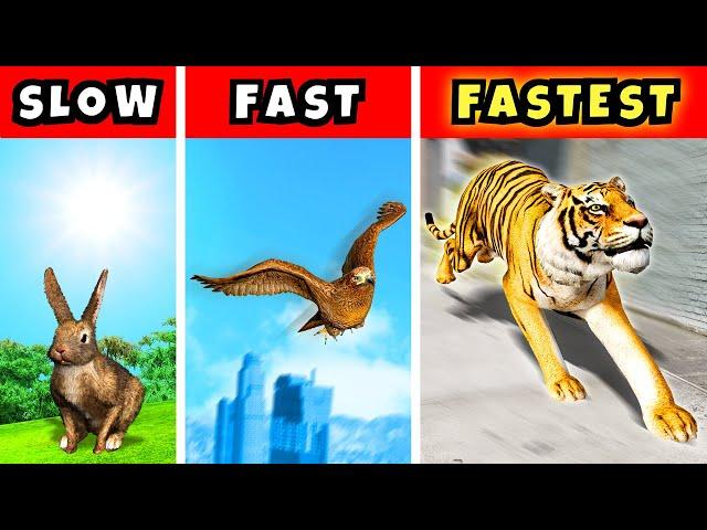 From SLOWEST to FASTEST ANIMAL in GTA 5!