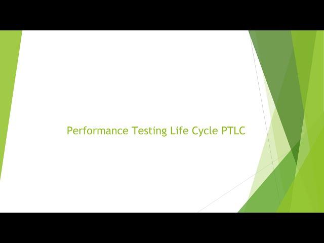 Performance Testing Life Cycle PTLC