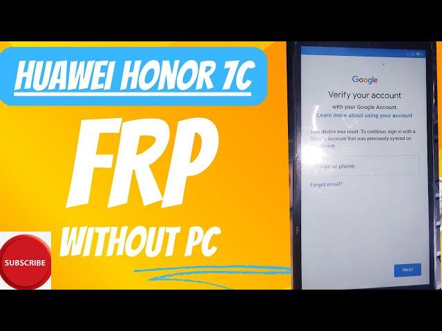 Honor 7c frp Bypass 2024 Without Pc Honor Google Lock Remove No Talkback easy ways