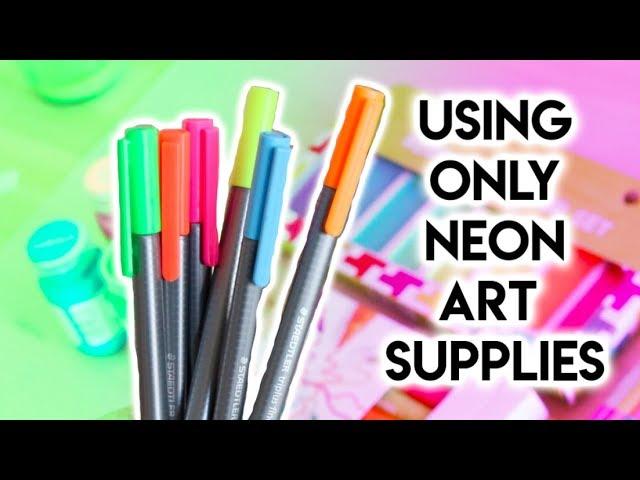 Using ONLY Neon Art Supplies!