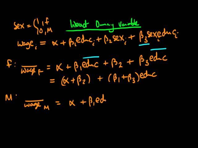 Dummy variables - interaction terms explanation