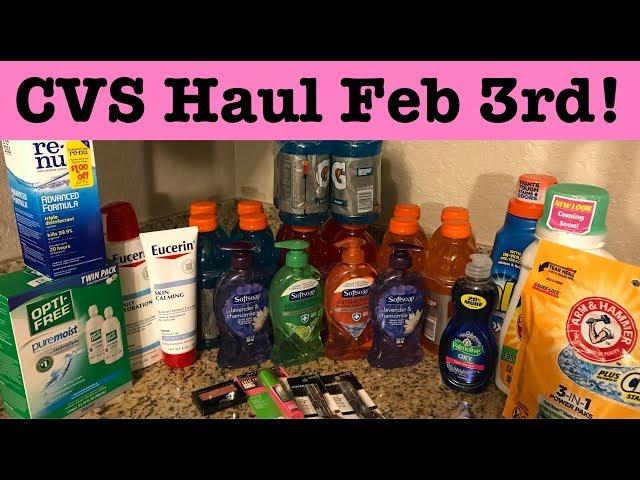 CVS Extreme Couponing Haul| Feb 3, 2019|Tons of Beginner Deals!!! $.99 Detergent!!