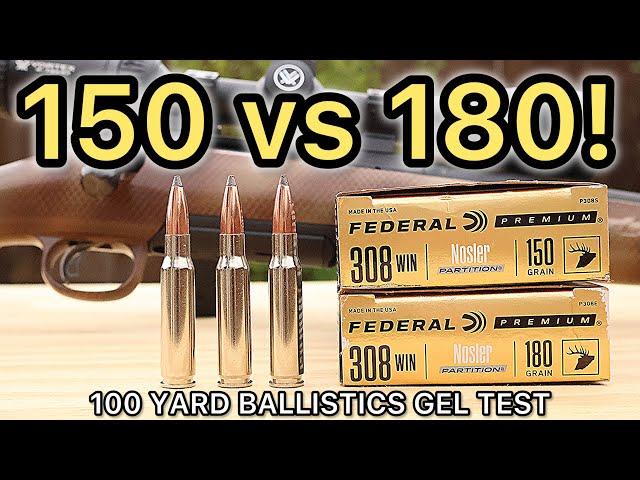 308 Winchester Federal Nosler Partition Ballistics Gel Ammo Test