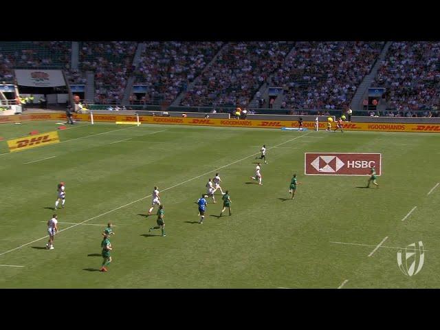 Ireland making sevens history - Hugo Keenan scores in London