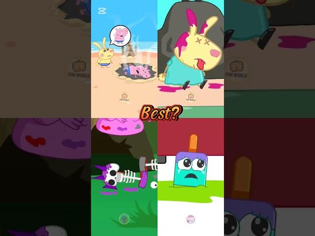Which video numbers are saddest ?? #animationmeme #funnycartoon #peppapigparody #peppapig