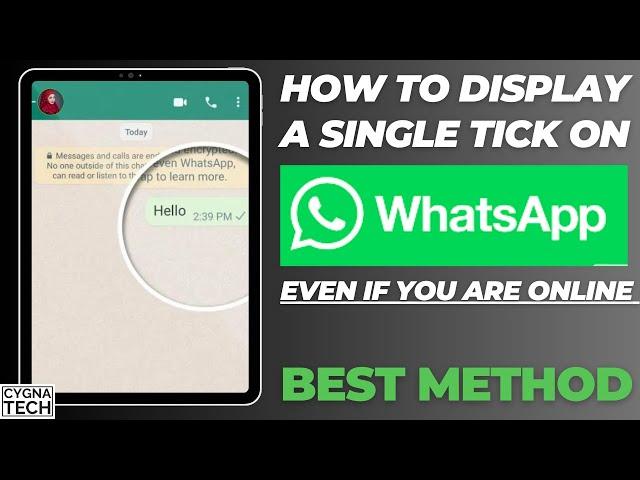 WhatsApp Single Tick Trick | Show Single Tick On WhatsApp But Stay Online | For Android & Apple