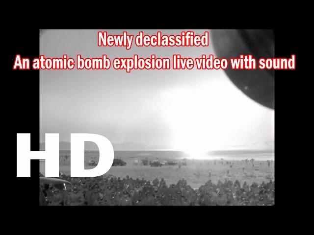 Newly declassified An atomic bomb testing open for public live videos with sound 1955 Remastered