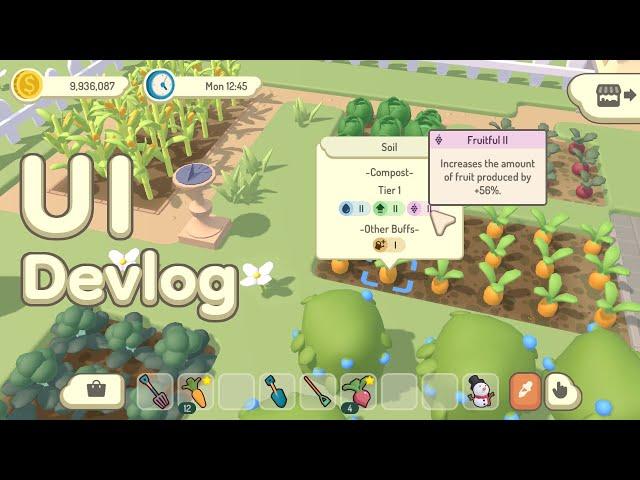 Overhauling the UI in my Farming Game (still)