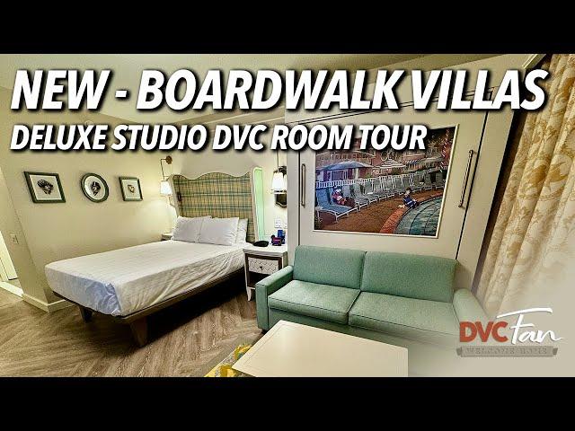 NEW BoardWalk Villas DVC Deluxe Studio Room Tour!
