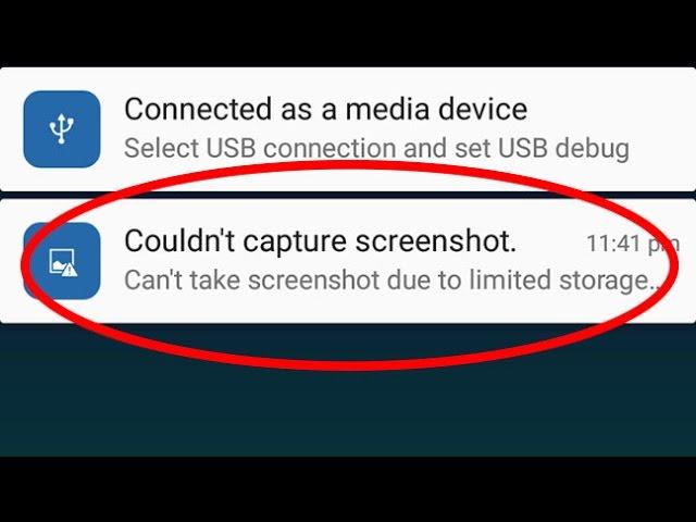 Fix Couldn't capture screenshot-Can't take screenshot due to limited storage space