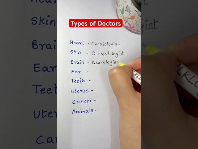 Types of Doctors