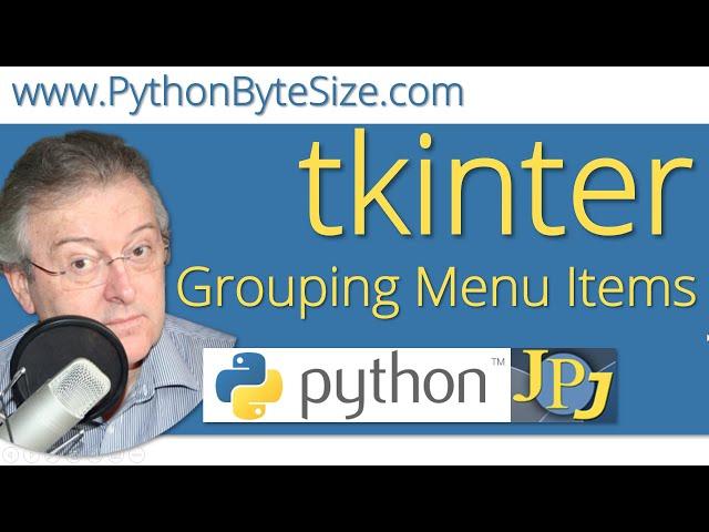 Using separators to group Python tkinter menu items