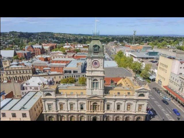 Driving in the city of Ballarat Victoria 