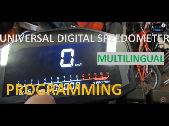 How to Program a Universal Digital Speedometer Adaptable to Any Brand of Motorcycle. MULTILINGUAL