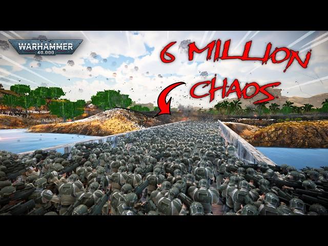 6 Million CHAOS swarm IMPERIAL GUARD Bridge Defence! | UEBS 2 Warhammer 40K