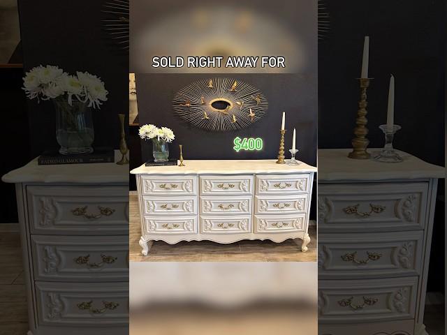 Before & After! Reviving This BEAUTIFUL French Provincial Dresser  #shorts #furnitureflip #trash