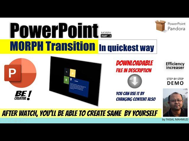 PowerPoint MORPH transition step by step - Morph 4