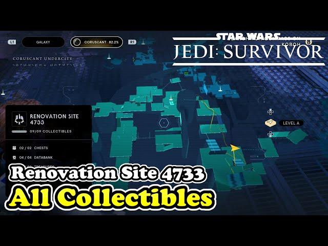 Jedi Survivor Renovation Site 4733 All Collectibles (Chests - Databank - Treasures)