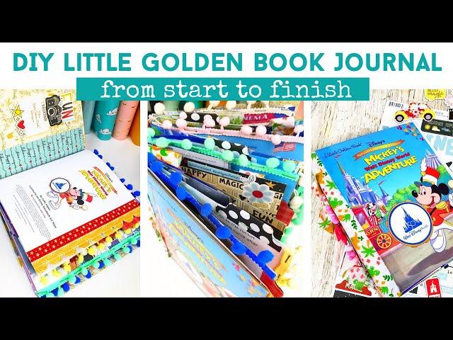 DIY JUNK JOURNAL TUTORIAL | Little Golden Book | Start To Finish With Pockets, Flips & Trimmings