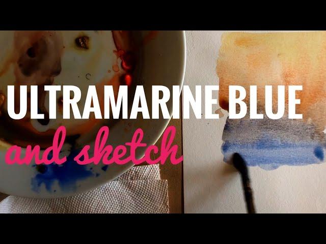 Must-know Ultramarine Blue/Urban Sketch/Watercolor Practice /Tips for beginners