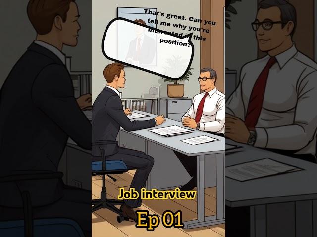 English Conversation Job Interview #shorts #short #shortvideo #english #learnenglish #listen Ep 01