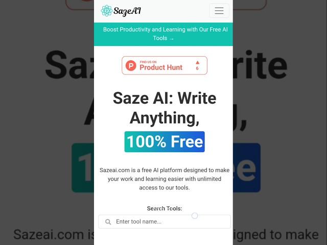 Saze AI: Free ai text-to-speech tool | best free alternative to elevanlabs ai #sazeai #texttospeech