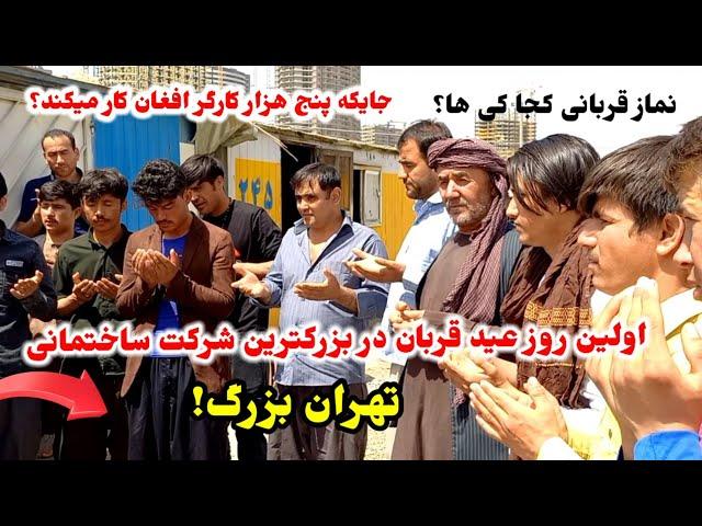 گزارش اولین روز عید قربان از بزرگترین شرکت ساختمانی در تهران /شرکت چیتگر/پیام کارگران افغان