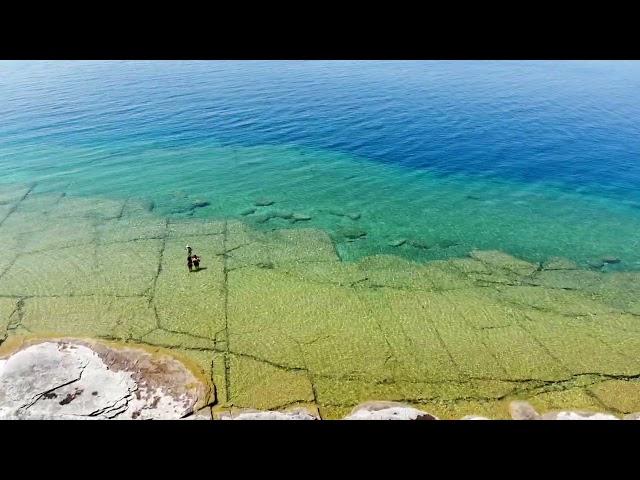 An aerial view of Manitoulin Island.