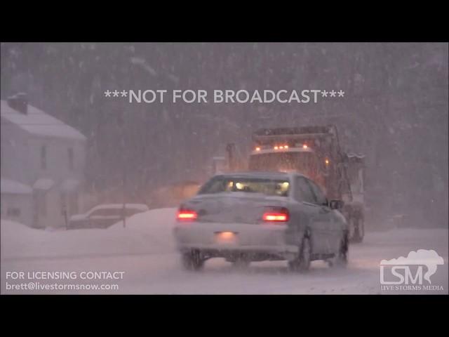 2-7-2018 Saratoga Springs, New York- Evening Heavy Snowfall