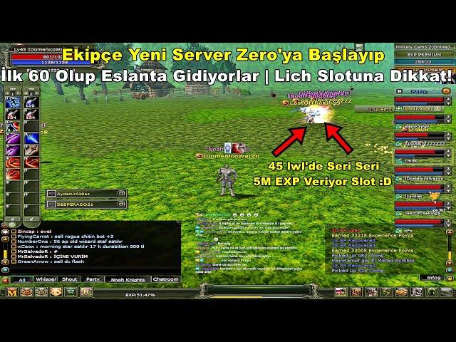 DomenicoWacco - Yeni Server Zero'ya Başlayıp | İlk 60 lwl Olup Eslanta Gidiyorlar! | Knight Online