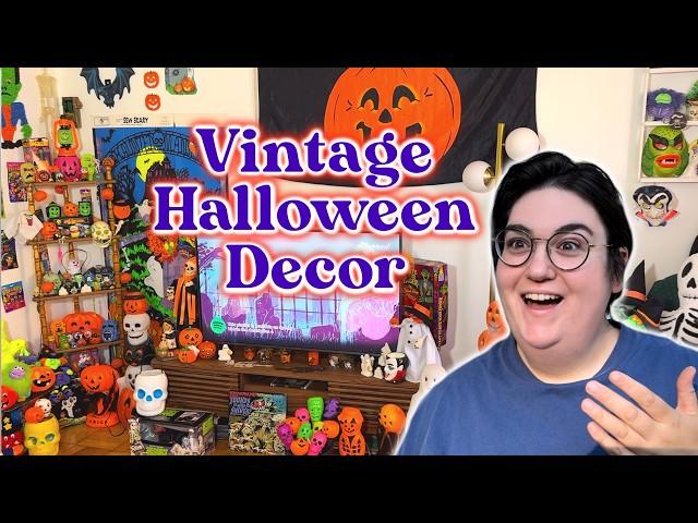 2024 VINTAGE HALLOWEEN Maximalist Room Decor Tour! Vintage Halloween Collection, Ideas, Finds