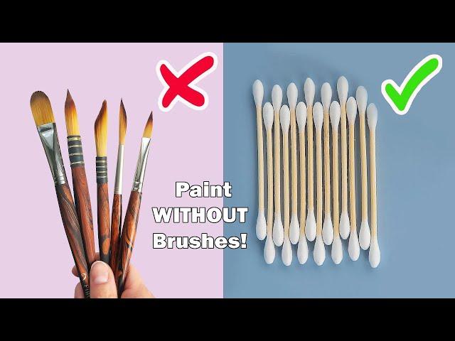 23 COOL PAINTING HACKS AND ART IDEAS FOR BEGINNERS || Paint WITHOUT Brushes! #drawing #art