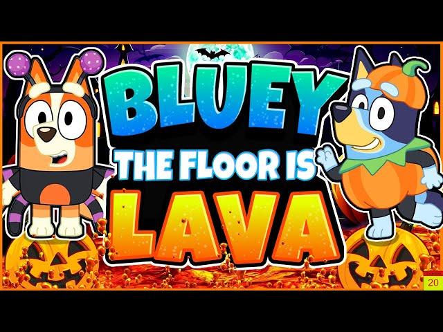 Halloween Bluey Brain Breaks Party  | Floor Is The Lava Dance  | Just Dance & Chase | Danny Go!