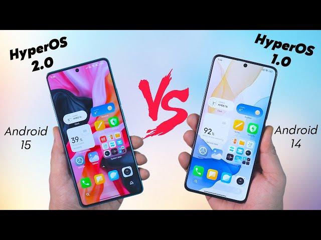 HyperOS 2.0 vs HyperOS 1.0 Side-By-Side Comparison! (Hindi)