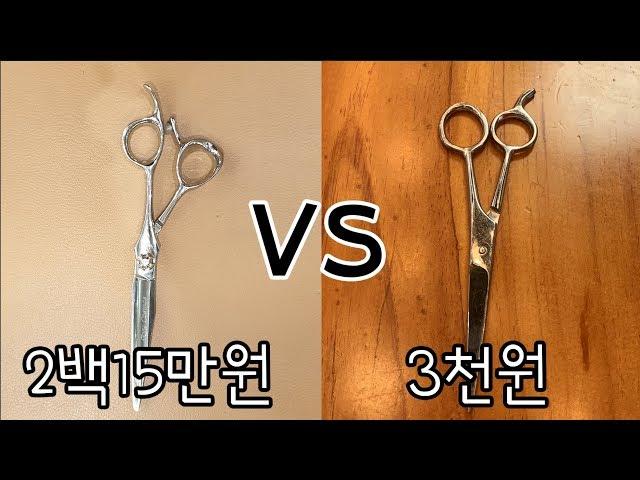 미용가위 성능비교! 215만원짜리 가위 vs 3천원 짜리 가위 정말 다를까 ?!