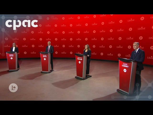 Federal Liberal leadership candidates take part in English-language debate – February 25, 2025