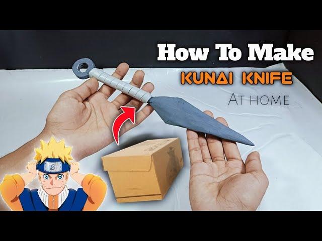 How to make a Kunai Knife (Naruto) with cardboard | diy Naruto kunai