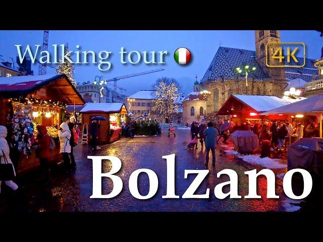 Bolzano/Bozen & Christmas market(Alto Adige Südtirol), Italy【Walking Tour】History in Subtitles 4k