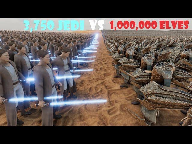 3,750 Jedi vs 1,000,000 Elves |  Ultimate Epic Battle Simulator 2