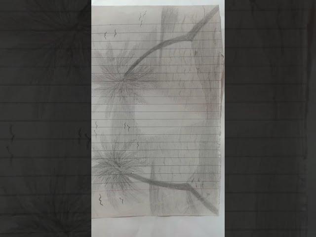 رسم_سهل منظر طبيعى #shorts