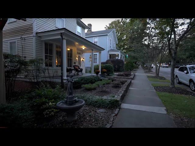 American Neighborhood Walk Early Autumn | Nature Sounds for Sleep and Study